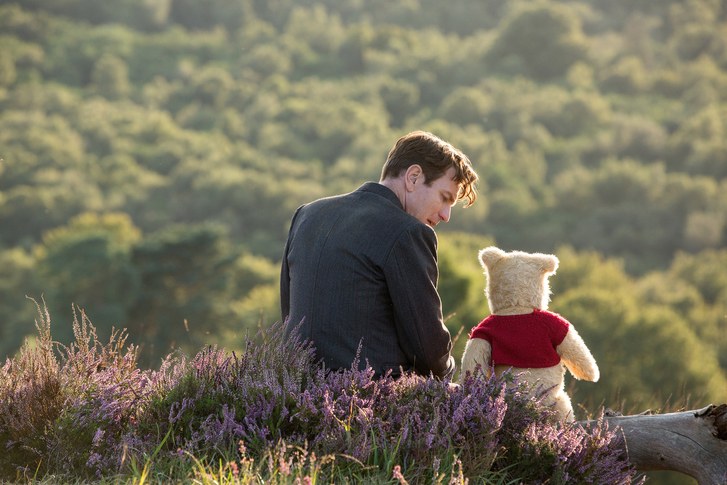 Ewan McGregor and Pooh in Christopher Robin
