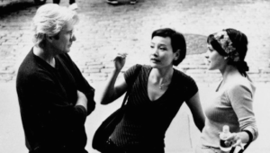 Richard Gere, Joan Chen, and Winona Ryder on the set of Autumn in New York